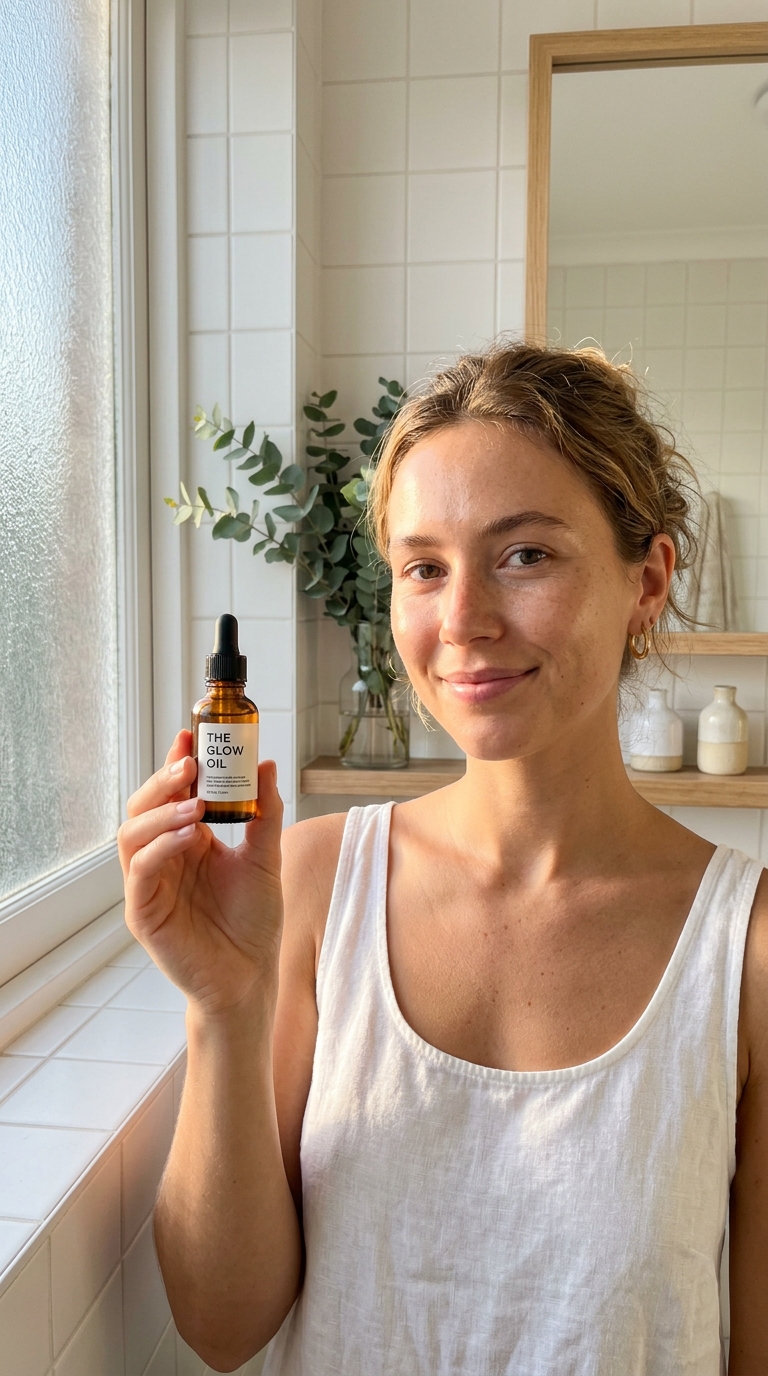 Beauty ad — Found my new holy-grail serum.
